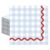 FYSUIMU 50 Pcs Blue White Gingham Luncheon Paper Napkins, Red Wavy