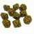 FytStycale 10 Pieces Tabletop Dice, Black with Yellow Numbers