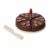 FytStycale 80 Sets Wooden Cake Playset Cuttable Wooden Cake Toy Children’s Playthings for Girls , Cherry