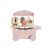 FytStycale Wooden Ice Cream Cart Rolling Wheeled Ice Cream Cart Interactive Play Plaything , Pink