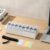 Fzooua Large Cable Organizer Box with 8 Clear Switch Case, 1 Pack Clear Phone Charger Cable Organizer Box for Home Office Desk Accessories Wire Organization Stationery Supplies (white)