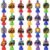 FZR Legend Monster Truck Party Favors, 24 Pack Birthday Blowouts for Kids
