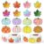 G-1000Pcs Fall Thanksgiving Stickers Rolls Holographic Glitter Autumn