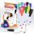 G4GADGET 12pcs Colourful Whiteboard Markers with Magnet & Eraser | Dry Wipe White Board Pens | Fine Tip, Low Odor, Non-Toxic Erasable Markers for Kids, Office, Classroom & Home Use