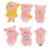 Gadpiparty 6pcs Pink Piggy Refrigerator Magnets Magnetic PVC Cartoon Fridge Magnet Stickers for Office Kitchen Accessories, Creative and Adorable Pig Shaped Reminder Holders