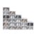 Gagalayong Stackable Shoe Boxes, 20 Pack Flip Top Clear PP Organizer, White