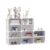 Gagalayong Stackable Shoe Storage Cubes, 16Clear Door Shoe Organizer, White