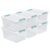 Gainhope 6 Pack 35 L Clear Plastic Storage Bin, Latch Storage Box with Lid