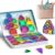 Gamcrown Mini Magnetic Tiles for Kids Travel: 40 PCS Pocket Magnet Building Blocks in Tin Box to Stop Crying – 60 Mins Quiet Play at Church Restaurant – Boys Girls Age 3-8
