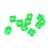Game Dice 10 Pack, Acrylic, 10-Sided, Transparent Green