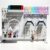 Gaming Desk Organizer, No-Drill Freestanding Desk Pegboard with Headphone Stand, Controller Holder, Keyboard Stand & Shelves, 5-in-1 Gaming Setup Accessories for Dorm Room & Home Office, White