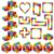 Ganowo 12 Pack Wacky Tracks – Rainbow Color Snap Click Fidget Toys for Kids Adults ADHD Finger Sensory Autism Stress Relief Keeps Fingers Busy and Minds Focused