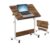 GAOMON Height Adjustable Rolling Standing Desk with Wheels,Brown, 80x40cm,