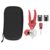 Garden Grafting Tool Set, Professional Tree Branch Cutting Scissors for Plant Grafting, ABS Pruner Shear Kit with Storage Bag for Horticulturists and Home Gardeners (Red)