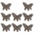 GARIOUANS 8pcs Vintage Butterfly Shape Metal Binder Clips Made of Zinc Alloy for Strong Paper Holding, Easy Organization and Versatile Usage in Office Documents, Travel, and Mobile Work