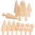 Garneck 20pcs Unfinished DIY Wooden Tree Ornaments – Mini Wooden Trees for Painting, Decoration, Crafts, and Family Activities
