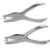 Garneck 2pcs Heavy Duty Handheld Single Hole Punch for Paper and Plastic with Ergonomic Grip, Cold Rolled Steel Construction, Silver Round Design, for Scrapbook Tools and Office Use