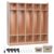 Garvee 5-Section Classroom Coat Locker with 10 Cubbies, Wheeled Daycare Cubbies with 5 Hooks & 2 Storage Boxes, Kindergarten Lockers for Home, School