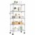 Garvee 5-Tier Steel Wire Storage Shelving w/Handle & Lockable Wheels
