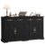 Garvee 63″ Buffet Sideboard with Storage, Black