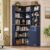 Garvee 74” Tall Corner Bookshelf- 6-Tier Book Shelf with Drawer & Cabinet