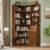 Garvee 74” Tall Corner Bookshelf- 6-Tier Book Shelf with Drawer & Cabinet