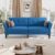 Garvee 75.2″ Loveseat Couch, Modern Futon Couch Bed with Adjustable Backrest & Armrest, Comfy Chenille Pullout Futon for Living Room Bedroom Apartment, Royal Blue