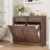 Garvee Double Tilt Out Laundry Hamper Cabinet, Trash Can Cabinet, Cherry
