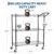 Garvee Heavy Duty Utility Cart, 990Lbs Capacity 3 Tier Rolling Carts with Wheels, Kitchen Cart on Wheels with Storage, Metal Serving Carts with Wire Shelving &Handle Bar, Black