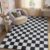 GarveeHome Checkered Black and White 4×6 Washable Rug Low-Pile for Bedroom