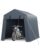 GarveeLife Portable Outdoor Storage Shed with Roll-Up Zipper Door & Vent, 240G Heavy-Duty Shelter Waterproof PE Tarp, UV-Resistant Carport for Motorcycle, Firewood, Tools (Gray, 6’x8′)