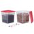 GATBO 2 Pack 8 QT Commercial Food Storage Containers with Lids, BPA-Free Translucent Square Containers for Pet Food, Flour, Sugar, Rice and Dry Food Storage with FIFO Label Area