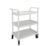 GATBO Heavy Duty 3-Tier Plastic Utility Cart with Wheels, Commercial Large Rolling Service Cart, 330 lb Capacity, Lockable Quiet Casters, Mobile Cart for Restaurant, Warehouse, Kitchen, Office, Gray