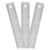 GATHINESS 3pcs Stainless Steel Draft Ruler with Non-Slip Design and Portable Size, 6 Inch Office Scale Ruler for Sketch Drawing and Paper Cutting, Silver Metal Measuring Tool