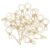 GATHINESS 50pcs Cute Flower Handle Gold Paper Clips for Organizing Documents and Sealing Food Bags, Small Decorative Metal Clips for Office and Kitchen Use