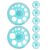 GATHINESS 8pcs Multi-Function Plastic Protractor with 360-degree Rotatable Angle Measurement, Precise Circle Measuring Stencil for Classroom Teaching and Indoor Design Tasks