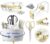 Gawsey Gold Desk Organizers and Accessories with Desk Organizer 360° Rotating Pen Holder and Office Supplies, Cute Stationery Supplies Set