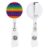 Gay Pride Rainbow Pattern Sturdy Badge Reel, ID Badge Holder Clip