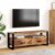 GBCDSWBR Vintage TV Stand 47.2 inch Acacia Wood Media Console with 2 Drawers and Steel Frame for Living Room