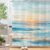 GCIREC Beach Coastal Shower Curtain, Teal Blue Ocean Sunset Sea Waves Abstract Art Oil Painting Bathroom Curtain Home Bathtub Decor Waterproof Fabric Machine Washable with 8 PCS Hooks,48″ Wx72 L