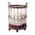 Gdfjiy 50L Plastic Laundry Basket, Rolling Laundry Hamper with Wheels, Round Clothes Hamper with Handles, Easy Assembly Laundry Bin for Clothes, Towels, Blankets, Laundry Room Organization (Brown)
