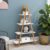 GDFStudio 4-Tier Bamboo Ladder Shelf Bookcase, A-Frame Display Bookshelf with Open Storage Shelves, Freestanding Plant Stand & Organizer for Living Room Bedroom Office, Space-Saving Modern Rack