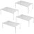 GEDLIRE Kitchen Cabinet Shelf Organizer Set of 4, Medium (13 x 9.4 inch) Metal Wire Pantry Storage Shelves, Dish Plate Racks for Cabinets, Freezer, Counter, Cupboard Organizers and Storage, Chrome