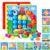 Geekper 68PCS Button Art Toys for Toddlers Color Matching Mosaic Pegboard, Early Learning Educational Toys for 3, 4, 5, 6 Year Old Kids Boys and Girls Easter Gifts, 10 Pictures and 58 Buttons