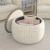 Geelife White Storage Ottoman, Engineered Wood