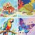 geesfayan 4 Pack Diamond Art Kit for Kids 6 Inch DIY Animal Gem Art with 4 Tools Sets, Gem Painting for Beginners, Creative Craft Gift for Teens & Kids (Sea Turtle Hermit Crab)