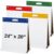 Geetery 4 Pcs Sticky Easel Pad 20″ x 23″ Sticky Portable Tabletop Easel Pads for Teachers Large Self-stick Flip Chart Paper with 20 Blank Sheets Per Built-in Stand for Home (Blue,Red,Green,Yellow)