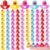 Gejoy 100 Pcs Mini Jesus Loves You Rubber Ducks Bulk, Colorful Christian Ducks Religious Party Favor Gifts for Church Supplies, Sunday School Rewards, Bag Fillers