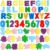 Gejoy 64 Pieces Sponge Painting Kit for Kids Alphabet Numbers Animal Paint Sponges Models Art Craft Drawing Tools for Kids Toddlers Educational Bathroom