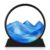 GEKETY Moving Sand Art Picture – Round Glass 3D Deep Sea Sandscape – 3D Quicksand Painting Decor – Relaxing Home Decoration Desk Figurine for Office, Home, Desk, Mantle, Bookshelf – (Blue, 7 in)